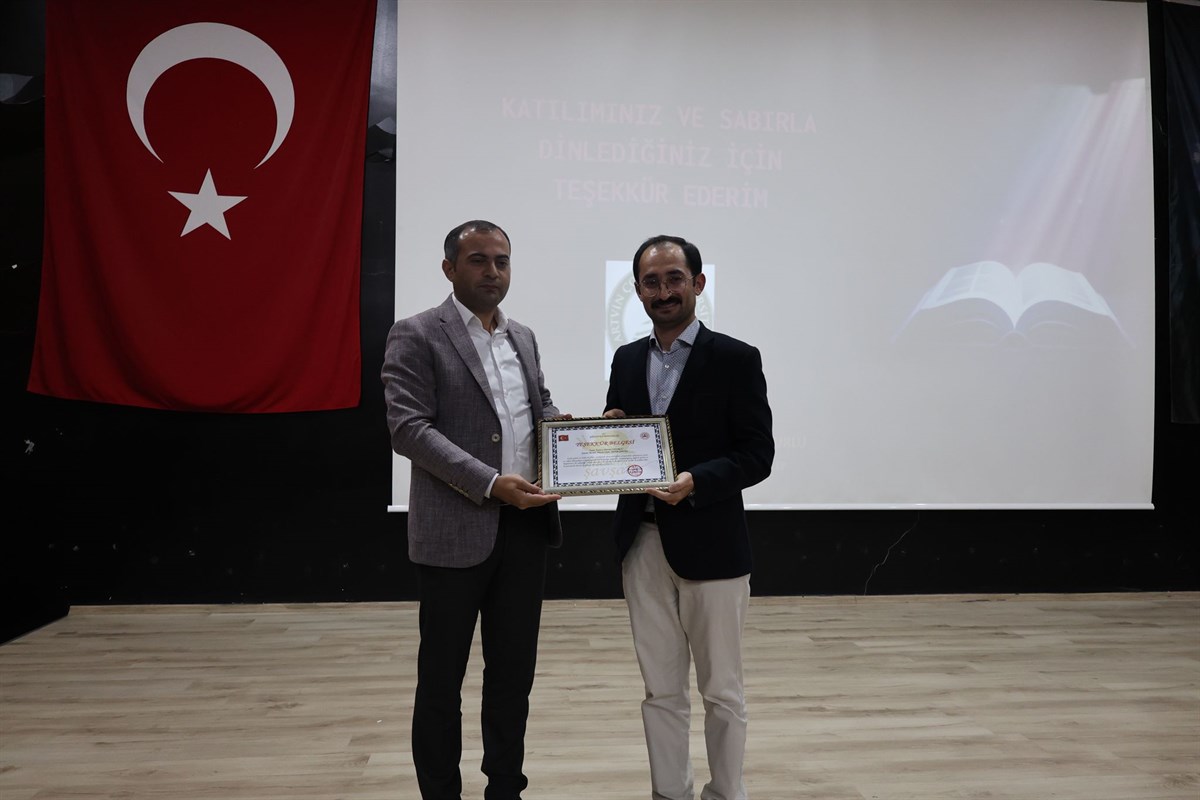 Teşekkür Belgesi verildi